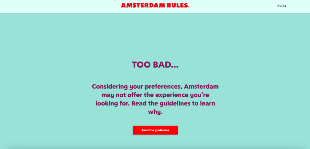 Durchgefallen! Wer beim Amsterdam Rules-Test versagt, bekommt Schimpfe!