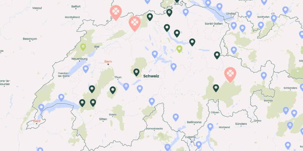 fairunterwegs Karte Schweiz